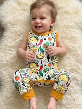 Boy's Taco-Themed Infant Romper